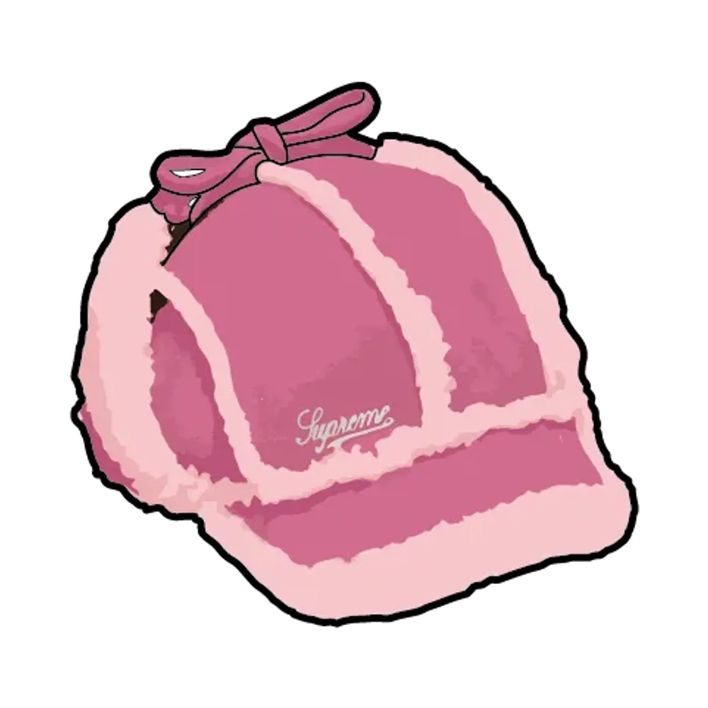 Supreme Shearling Lined Earflap Cap "Pink"