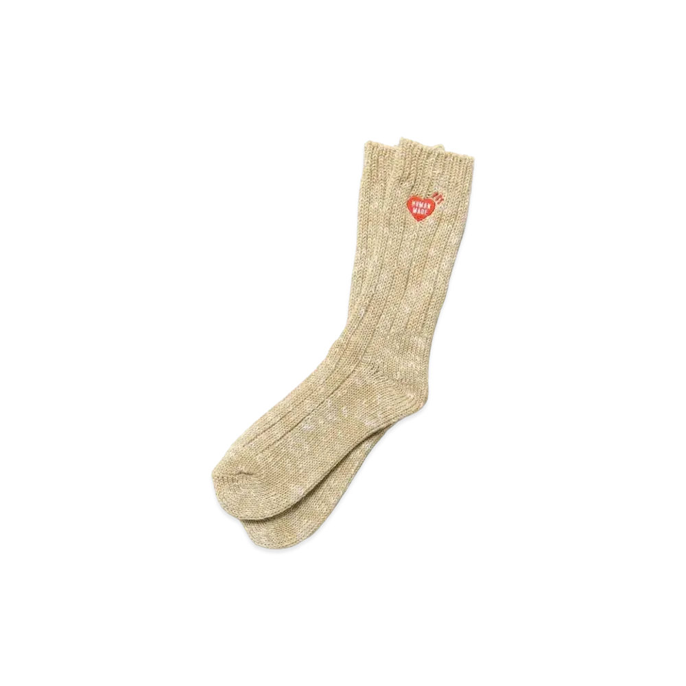 HUMAN MADE LOW GAUGE RIB SOCKS "Beige"