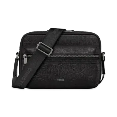 Dior Rider 2.0 Zipped Messenger Bag Dior Gravity Leather and Grained Calfskin "Black"