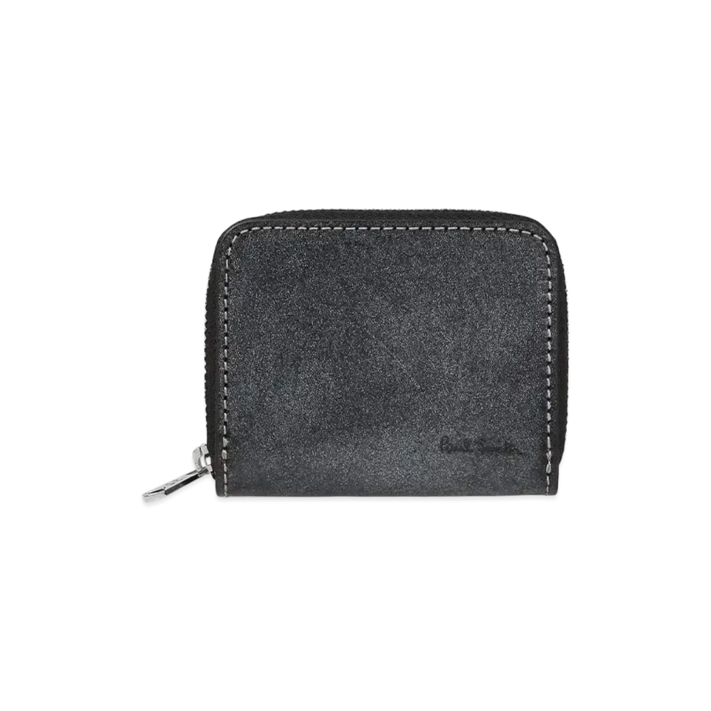 Paul Smith Waxed Leather Coin Purse "Black"