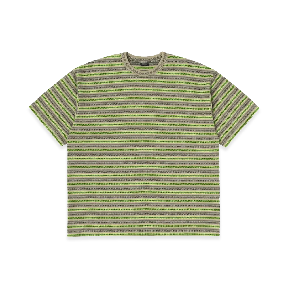 SEDAN ALL-PURPOSE Jacquard Striped S/S Tee "Olive"