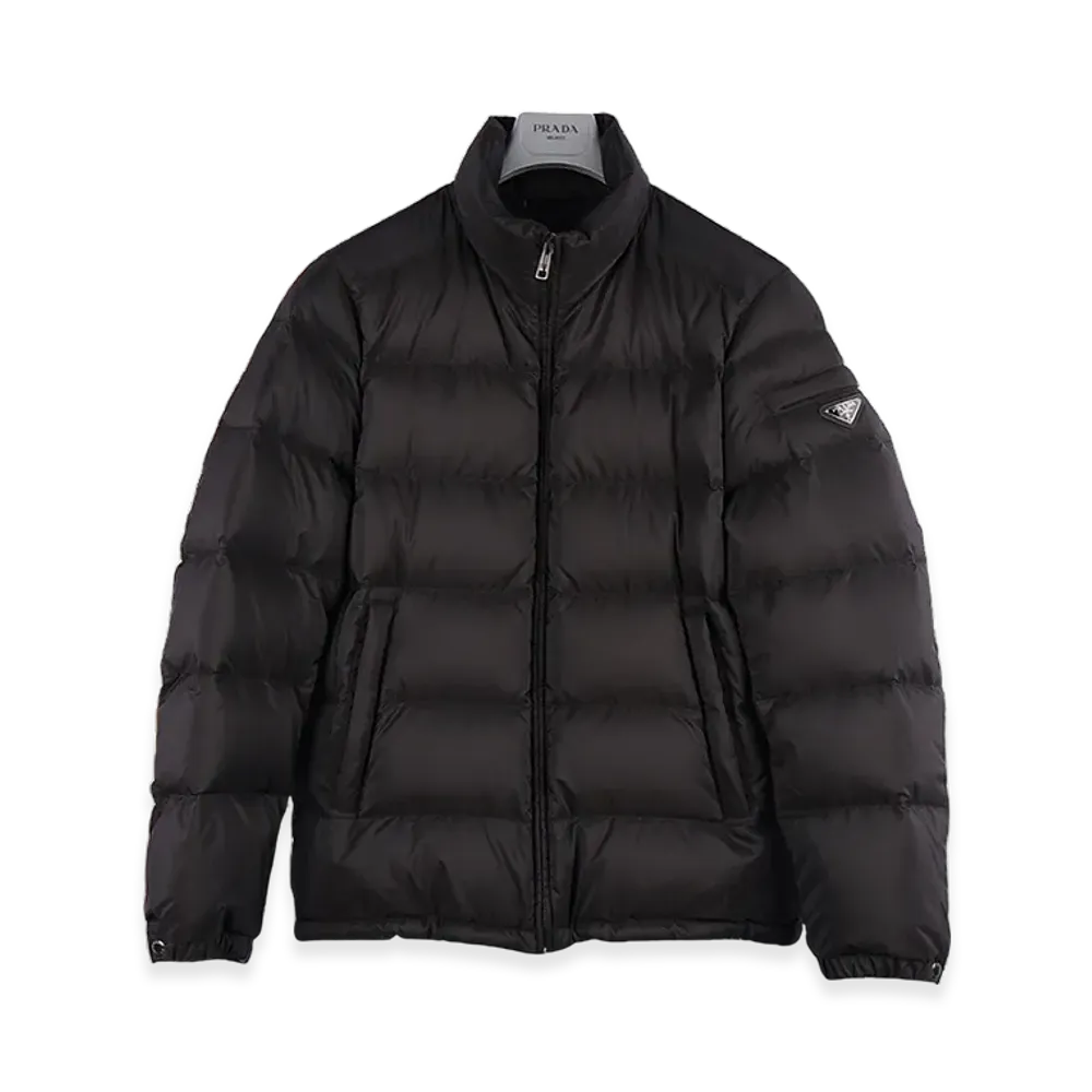 PRADA Triangle Logo Down Jacket "Black"