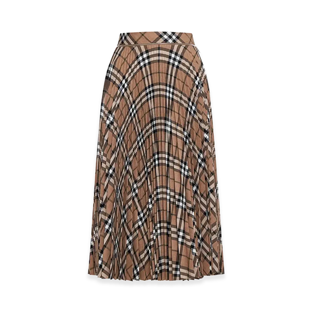 Burberry Women's Embroidered Polyester Blend Skirt "Beige"