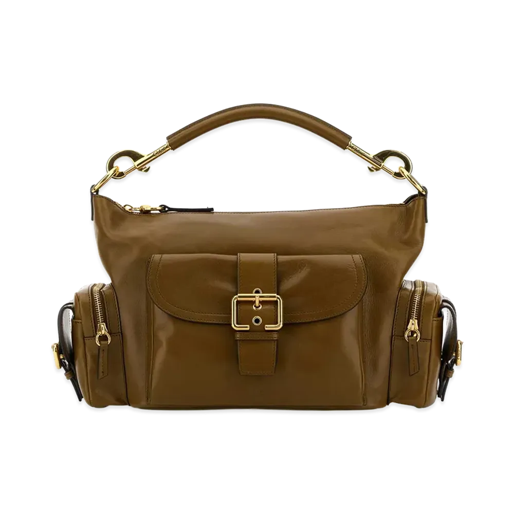 Chloe Women's Leather Camera Bag Handbag "Dark Khaki"