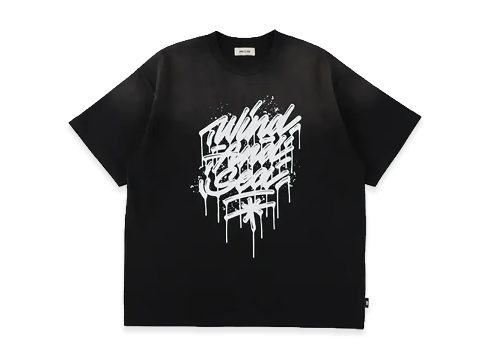 WIND AND SEA x IT'S A LIVING Spray Fade Tee "Black"