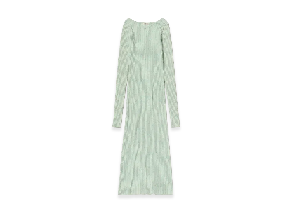AURALEE Women's Cashmere Nep Knit Dress "Mix Mint"