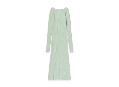 AURALEE Women's Cashmere Nep Knit Dress "Mix Mint"