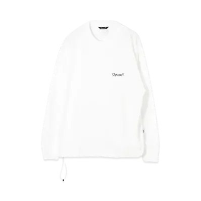Optstuff Drawstring Long Sleeve T-Shirt "Heather White"