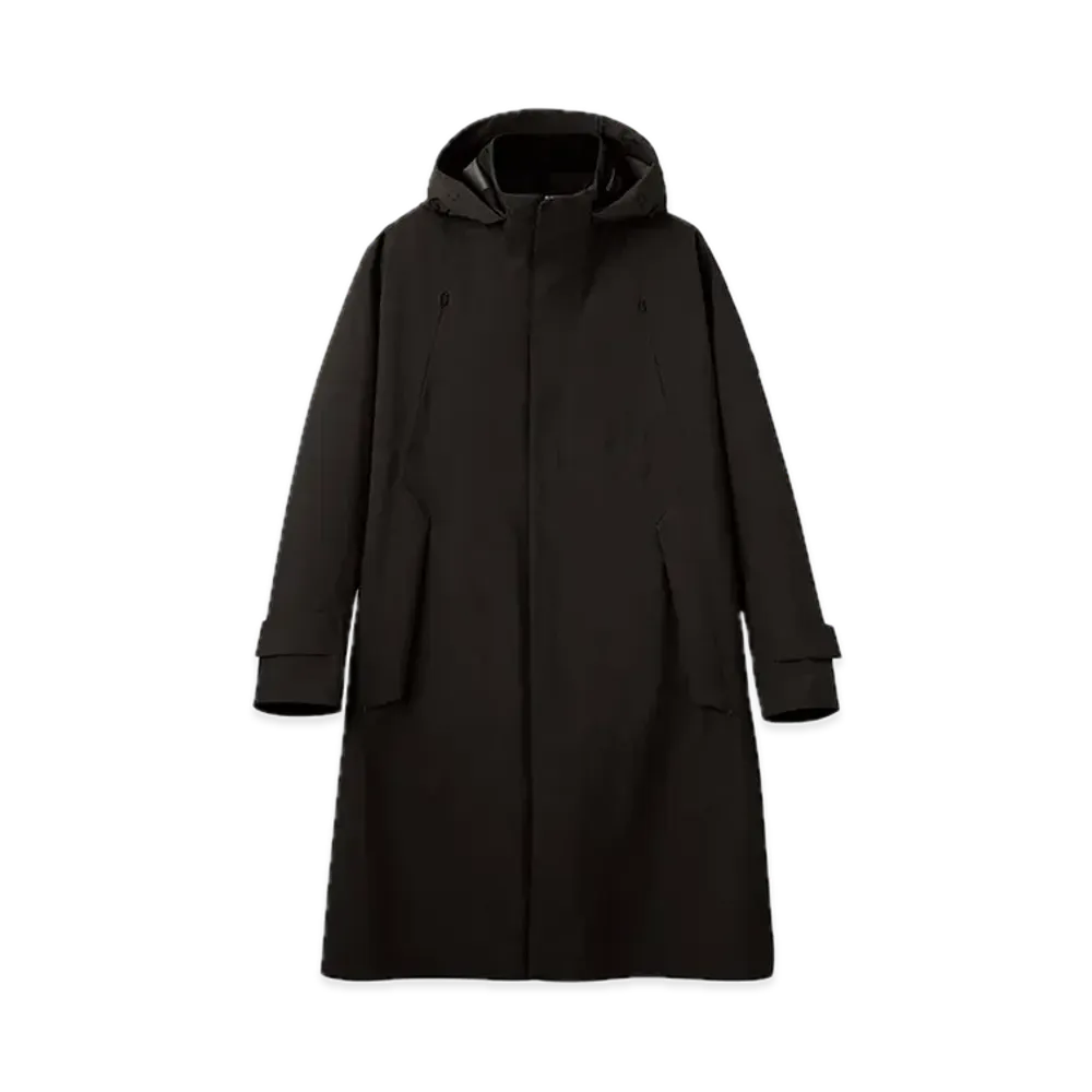 DESCENTE ALLTERRAIN Hardshell Hooded Wool Coat "Black"