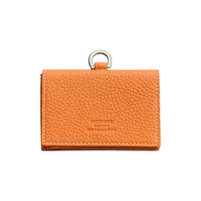 NICENESS H.Biafra Cow Leather L-Shape Card Case "Orange"