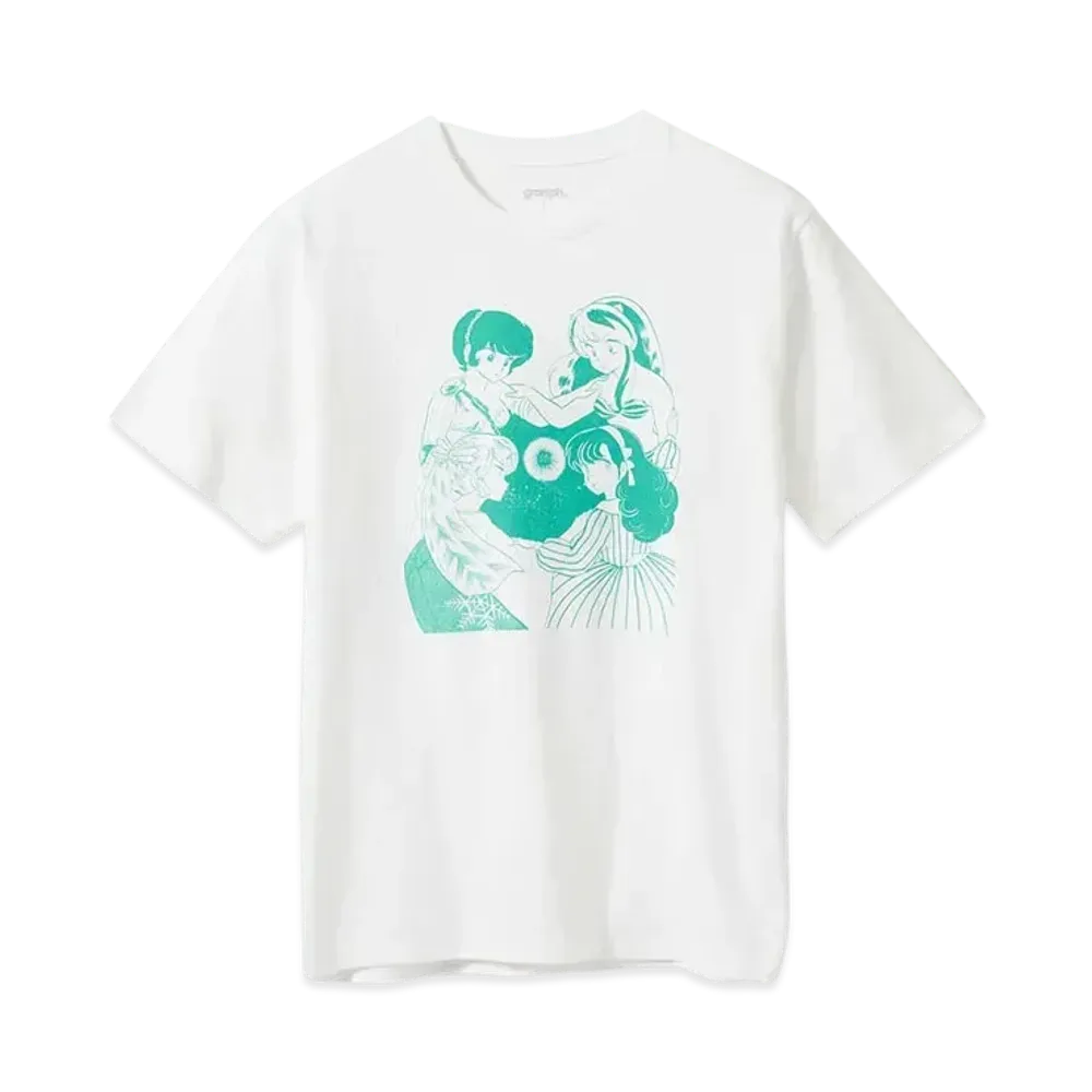 graniph x Urusei Yatsura Childhood Friend T-Shirt "White"
