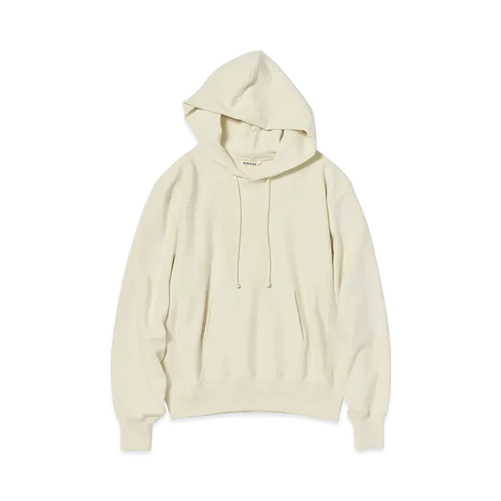 AURALEE Smooth Soft BD Sweat P/O Parka "Smoky White"