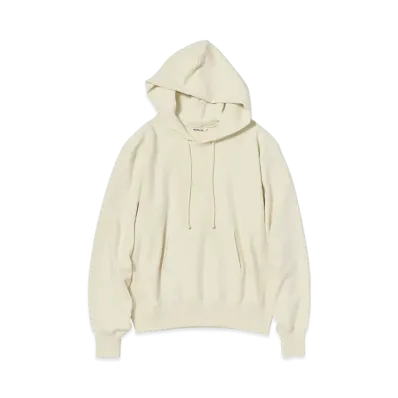 AURALEE Smooth Soft BD Sweat P/O Parka "Smoky White"