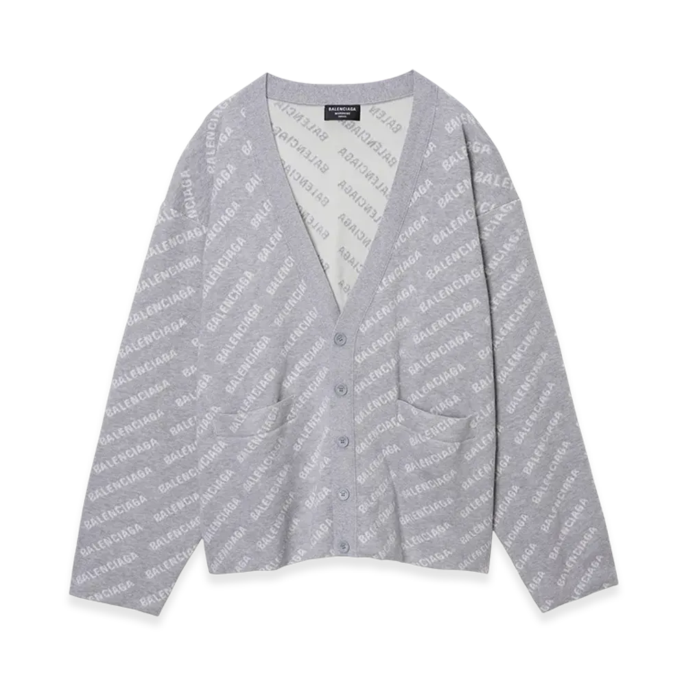 BALENCIAGA Mini Allover Logo "Gray/White"