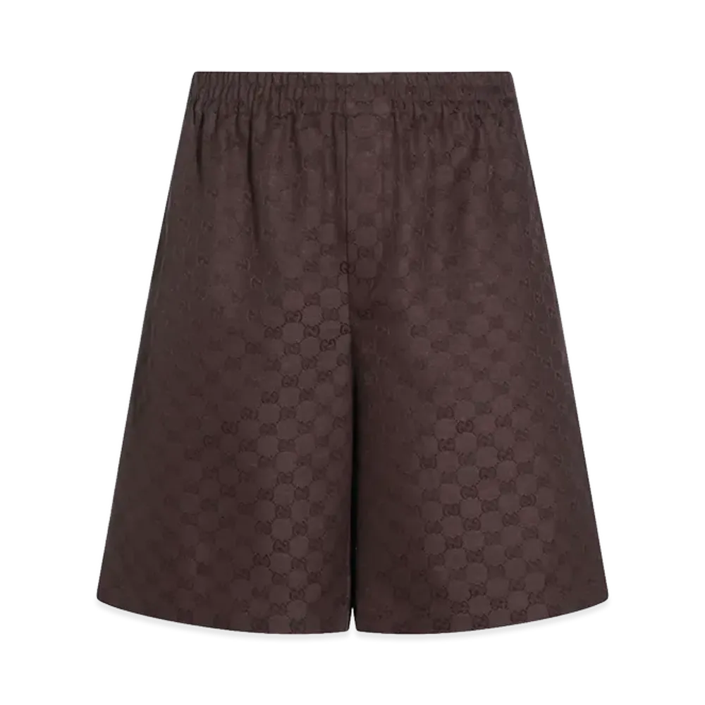 GUCCI 'GG' Canvas Bermuda Shorts "Brown"
