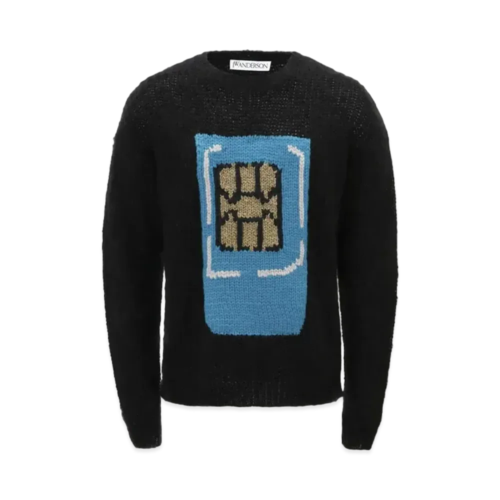 JW ANDERSON Sim Card Crewneck Jumper "Black"