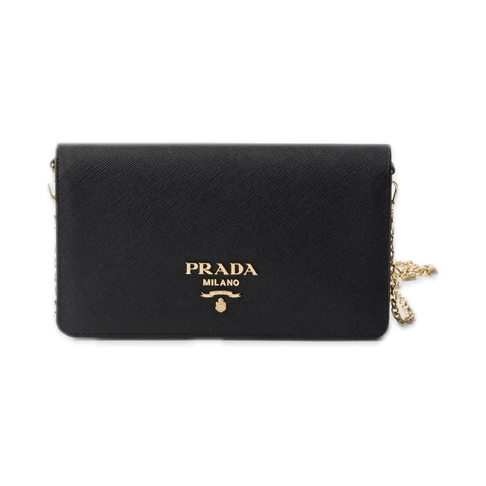 PRADA Saffiano Leather Mini Bag "Black"
