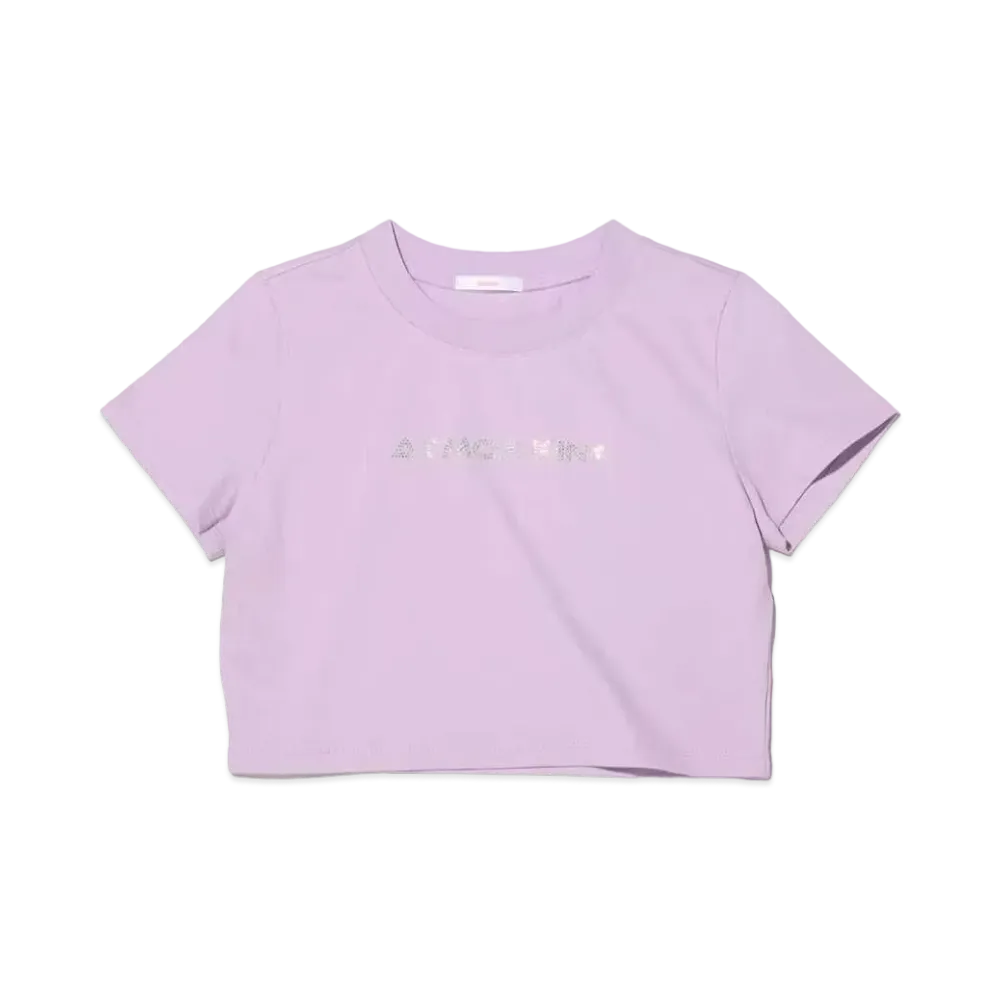 atmos pink Logo Rhinestone Chibi T "Purple"