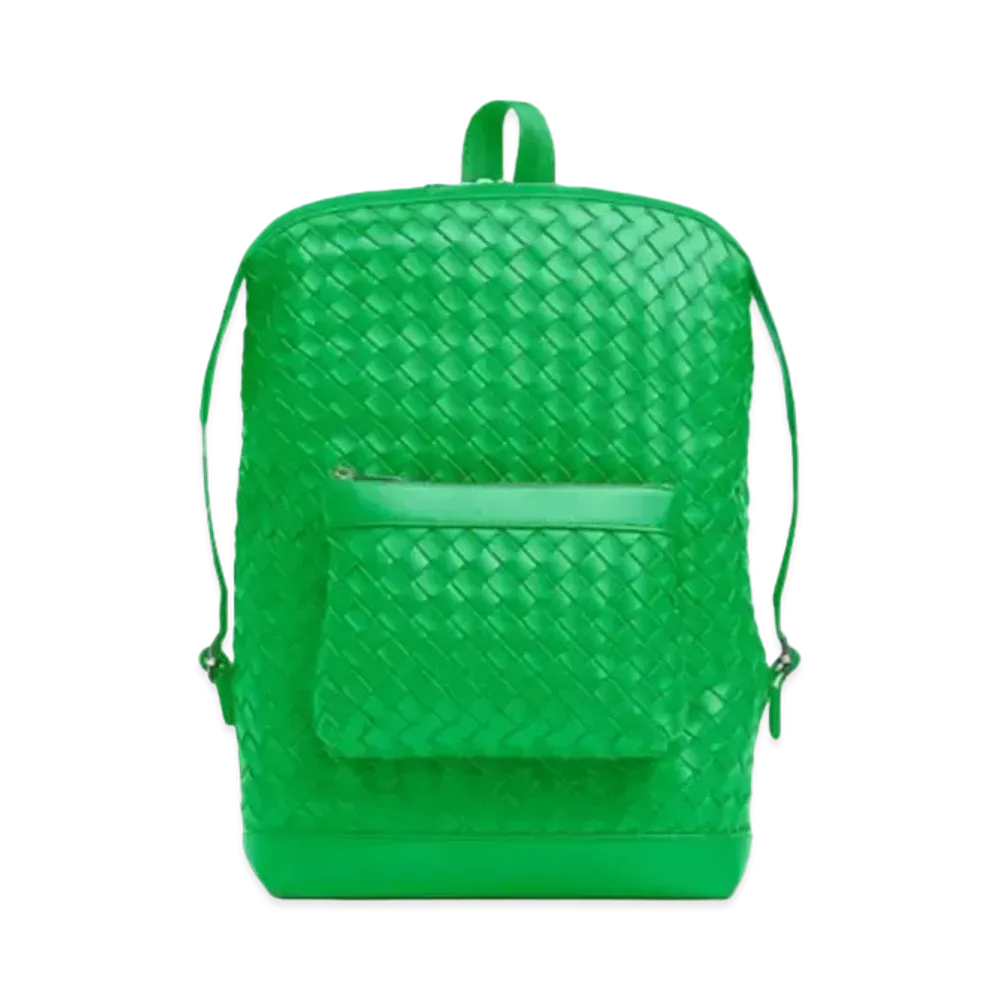 Bottega Veneta Intrecciato Woven Travel Bag "Parrot Green"