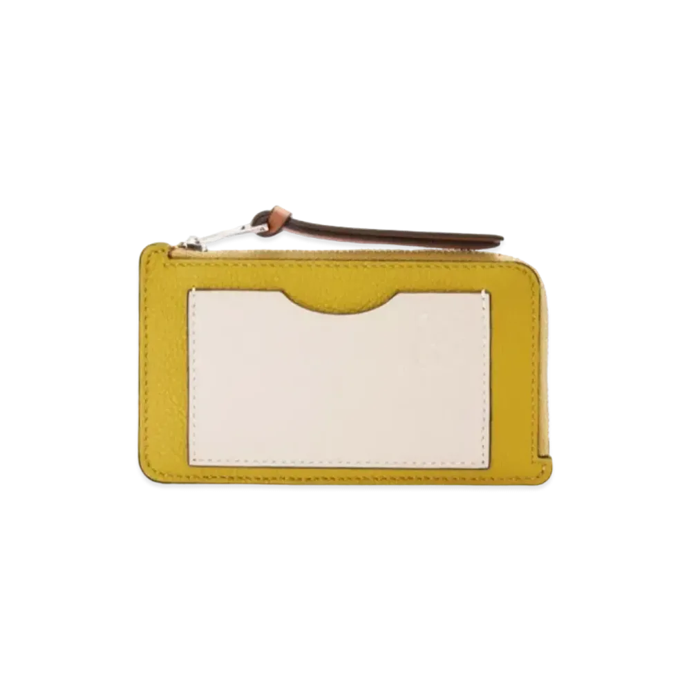 LOEWE Coin Cardholder In Soft Grained Calfskin "Ochre/Light Oat"