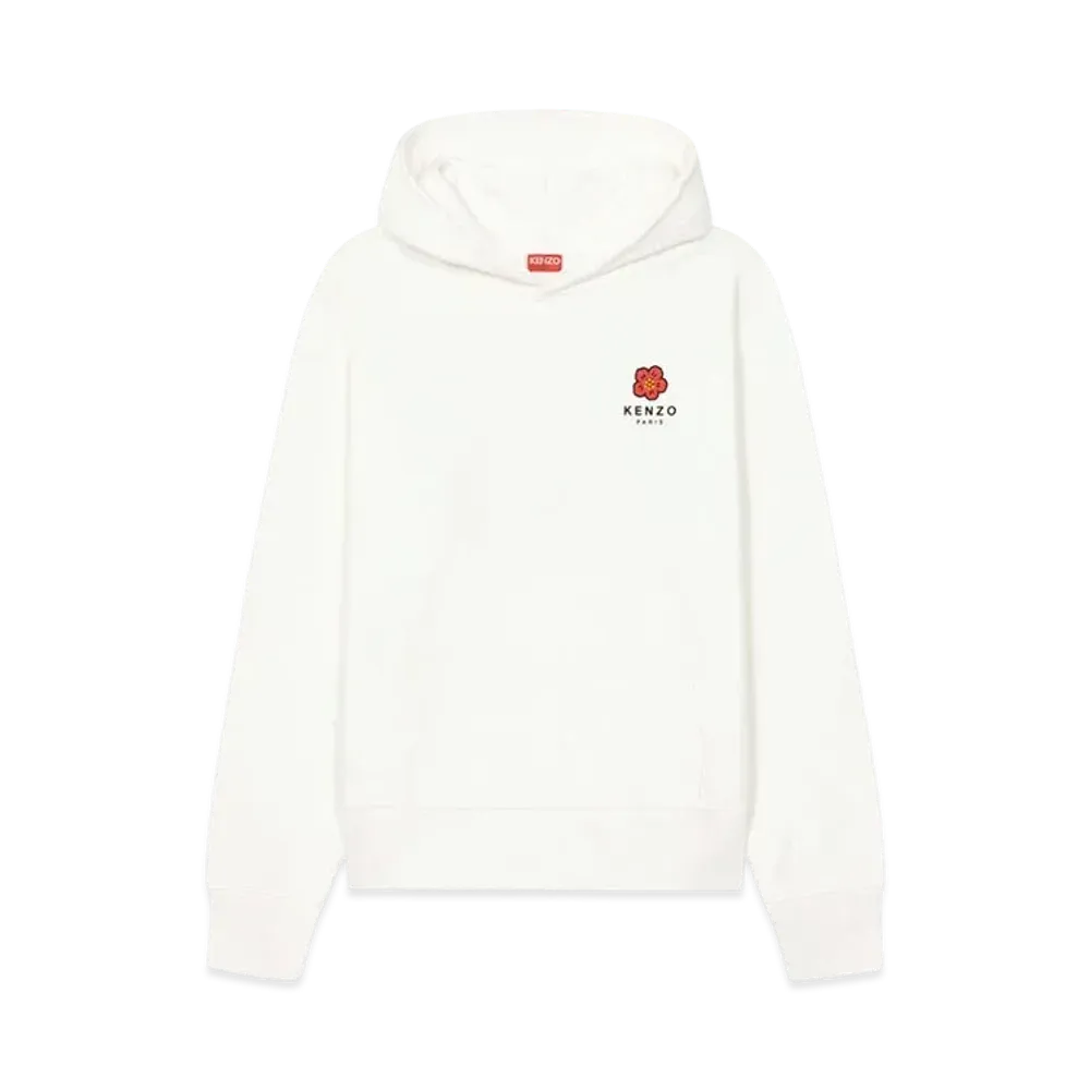 KENZO "BOKE FLOWER" OVERSIZE HOODIE MENS "Off White"