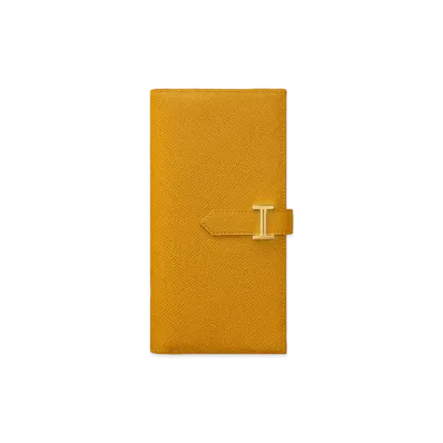 Hermes Bean Souffle Wallet "Jaune Ambre/Gold"