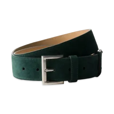 PRADA Suede Belt "Dark Green"