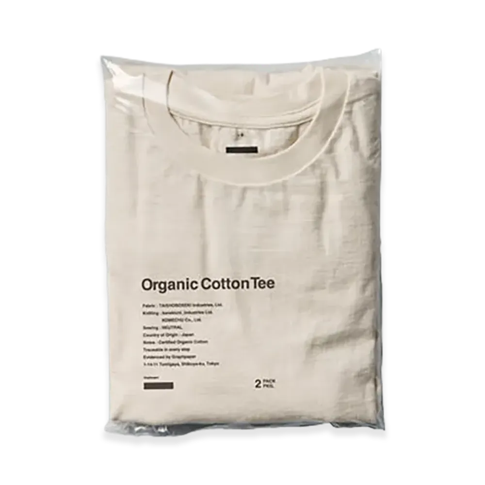 Graphpaper minus Organic Cotton 2-Pack S/S Tee "Natural"