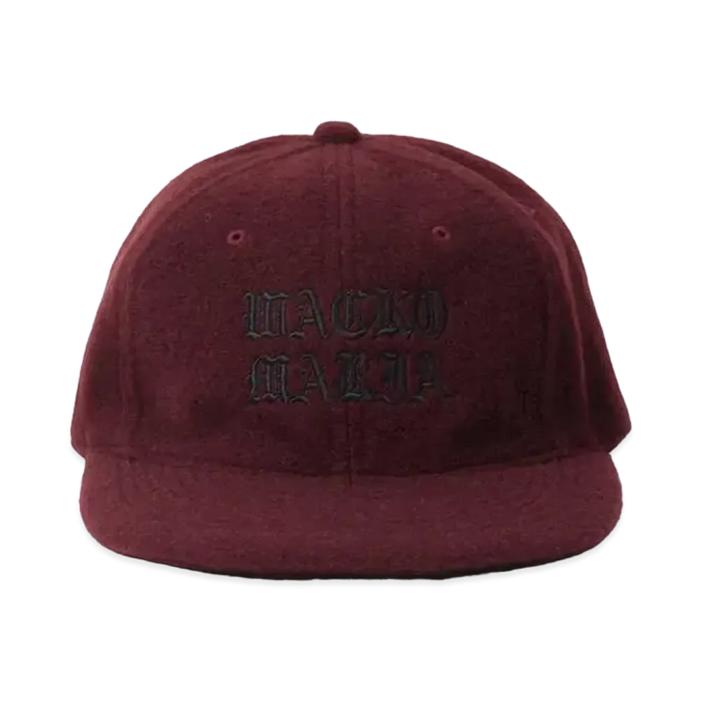 WACKO MARIA Wool 6 Panel Cap "Burgundy"