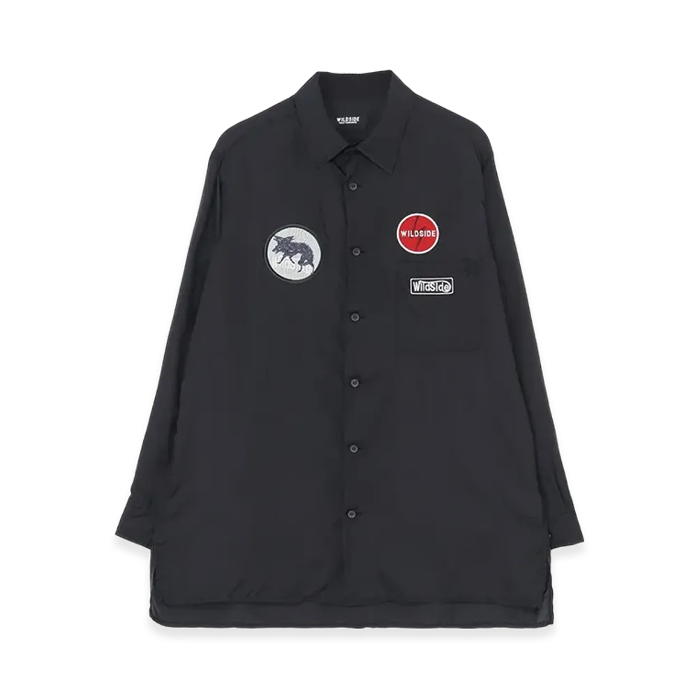WILDSIDE YOHJI YAMAMOTO Patch Cupro Shirt A "Black"
