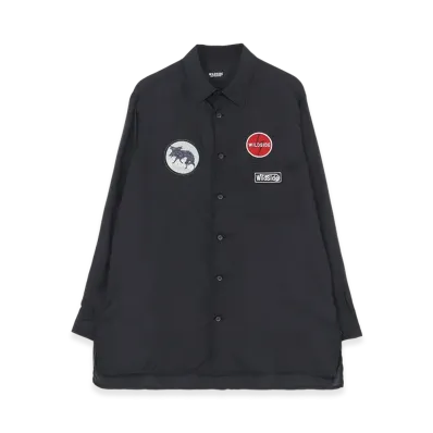 WILDSIDE YOHJI YAMAMOTO Patch Cupro Shirt A "Black"