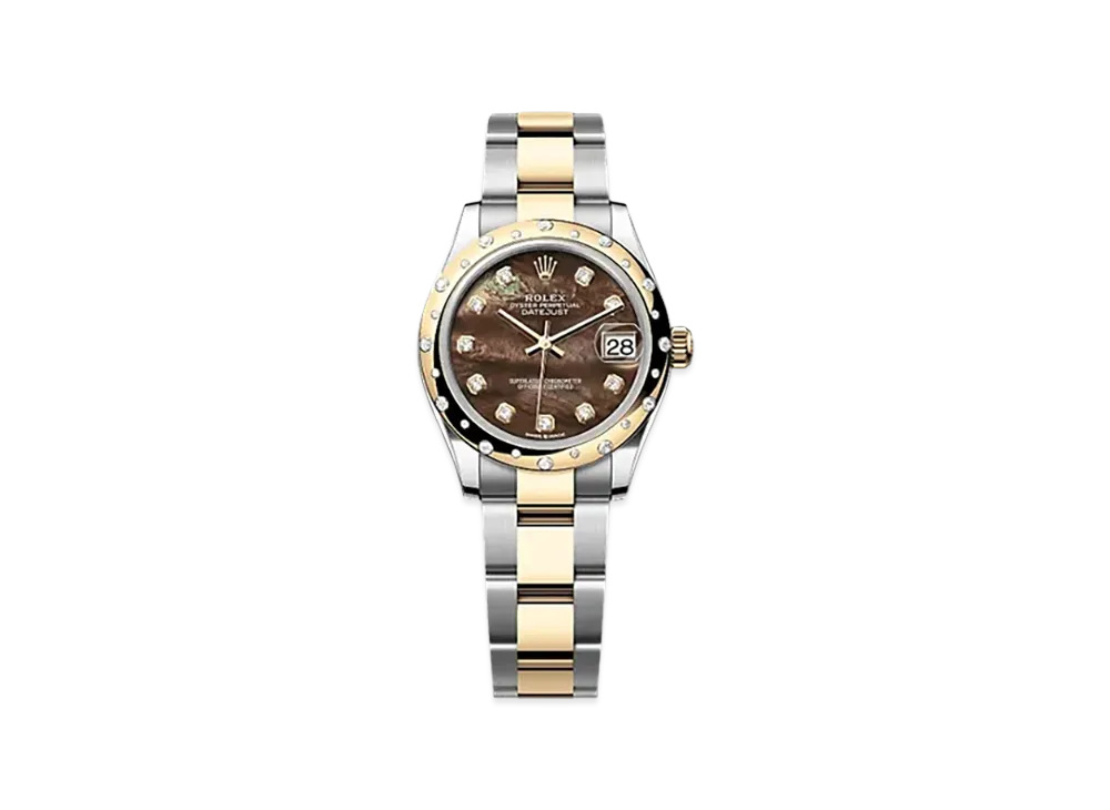 ROLEX Datejust 31mm Oystersteel & Yellow Gold Diamond 278343RBR "Black Mother-of-Pearl"