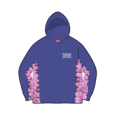 Supreme Bleached Hooded Sweatshirt "Dark Royal"