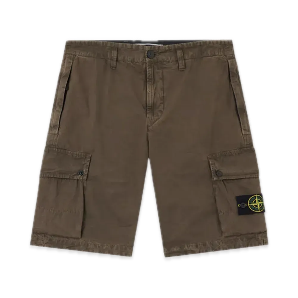 Stone Island L100011 Brushed Organic Cotton Canvas Old Effect "Military Green"