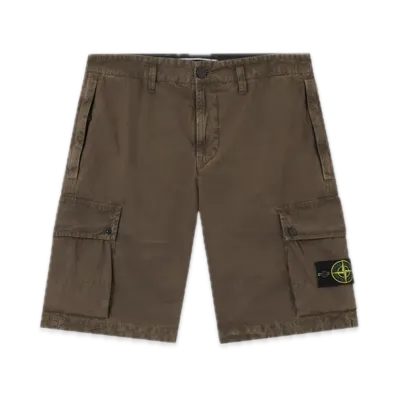 Stone Island L100011 Brushed Organic Cotton Canvas Old Effect "Military Green"