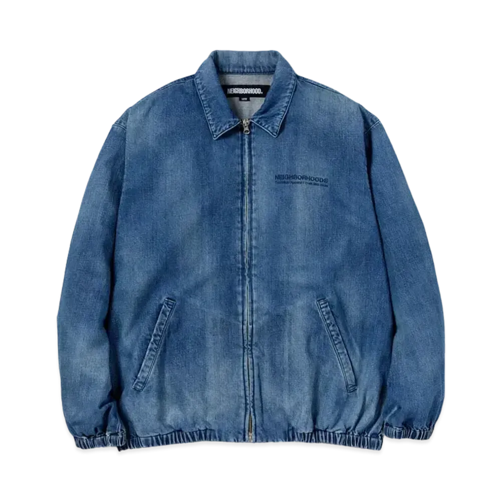 NEIGHBORHOOD Washed Denim Zip Work Jacket "Indigo"