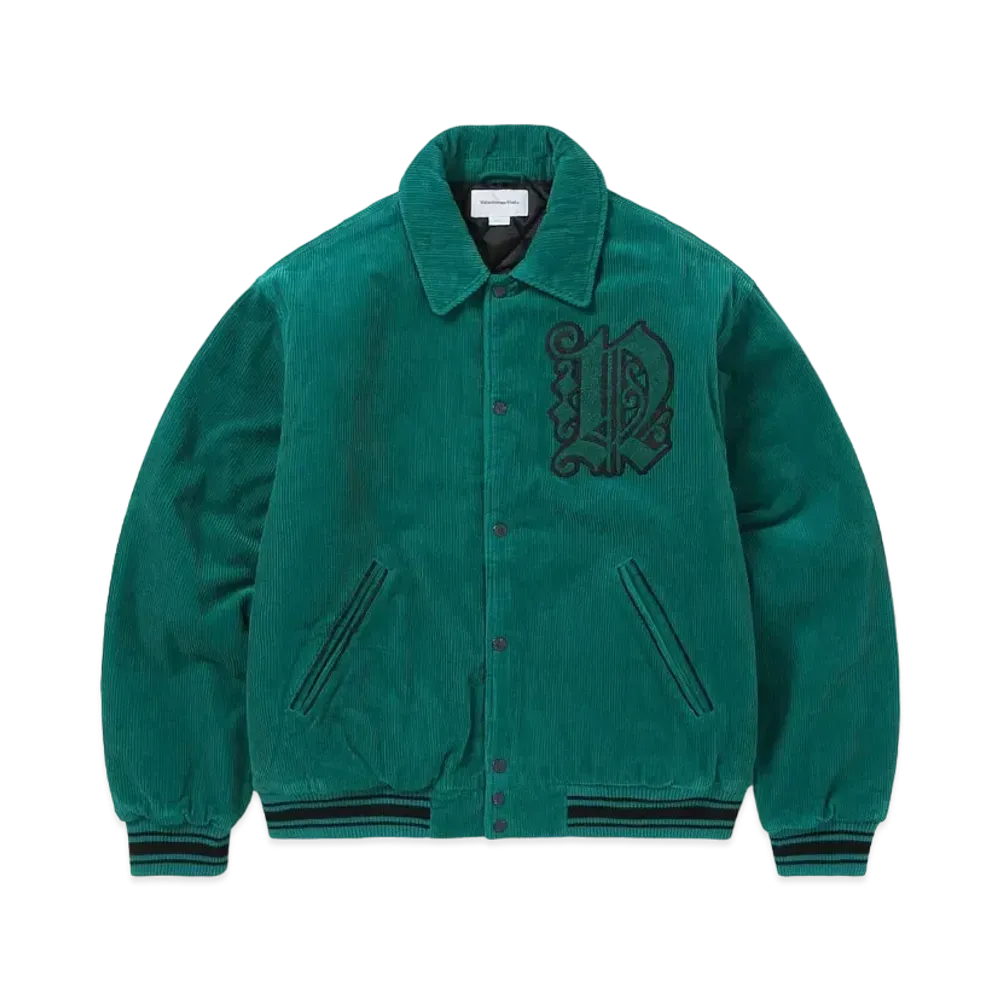 thisisneverthat Fortuna Corduroy Varsity Jacket "Green"