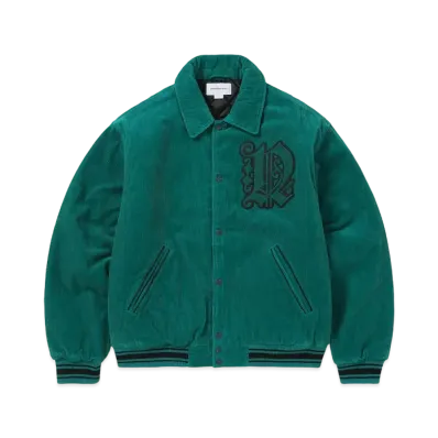 thisisneverthat Fortuna Corduroy Varsity Jacket "Green"
