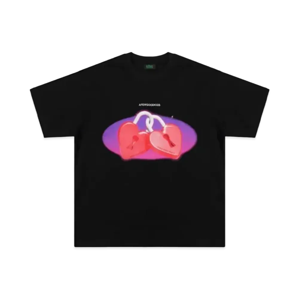 A FEW GOOD KIDS Heart Lock Tee "Black"