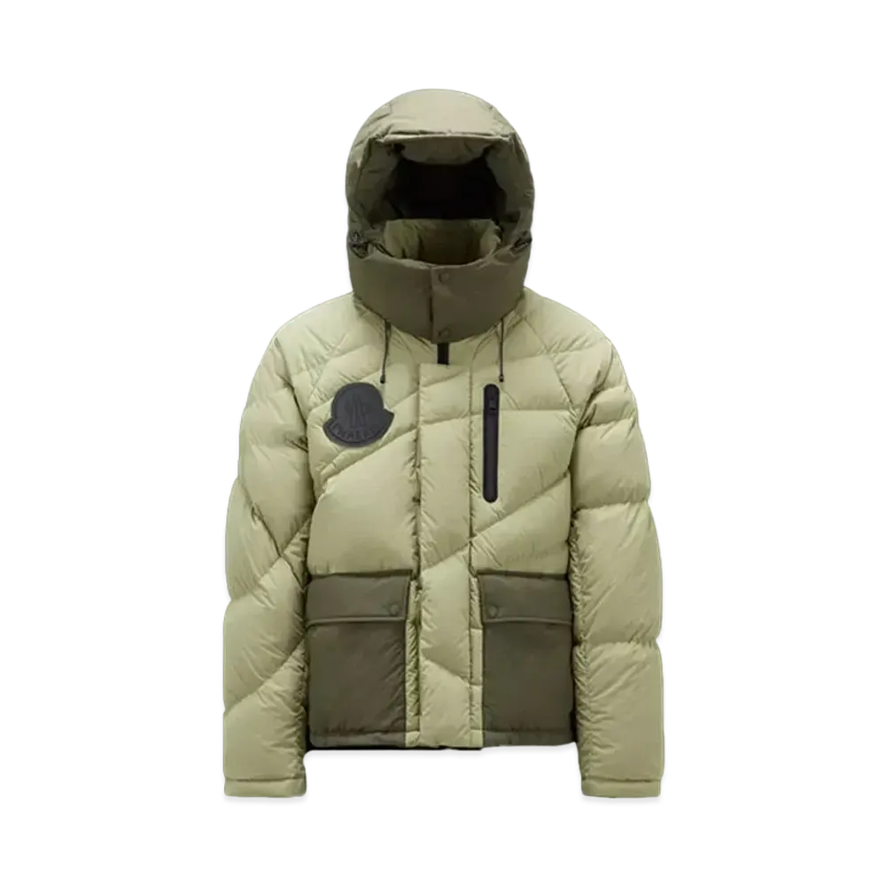 MONCLER x PHARRELL WILLIAMS Chestnut Short Down Jacket "Light Green"