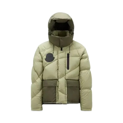 MONCLER x PHARRELL WILLIAMS Chestnut Short Down Jacket "Light Green"