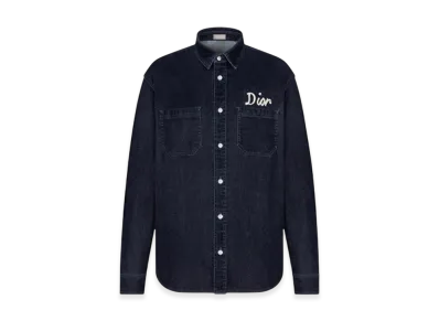 Dior Technical Cotton Denim Overshirt "Navy Blue"