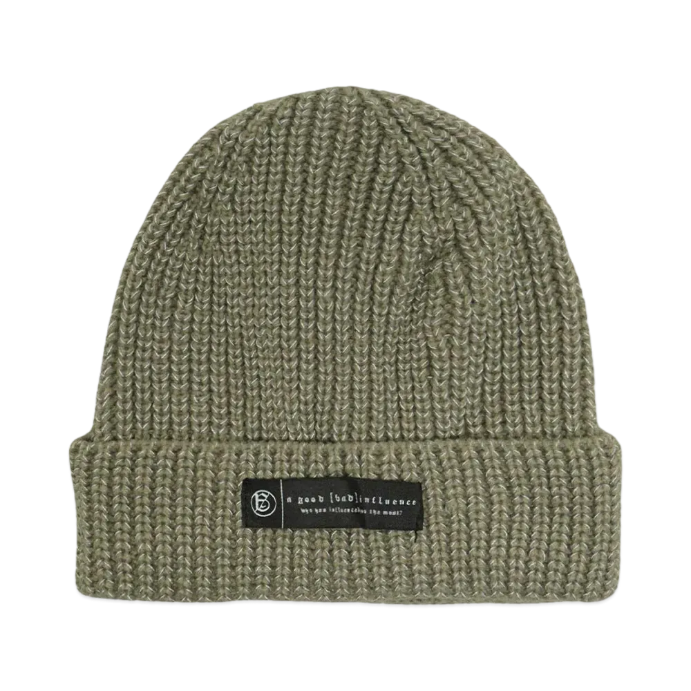 A GOOD BAD INFLUENCE REFLECTIVE BEANIE "GREY"