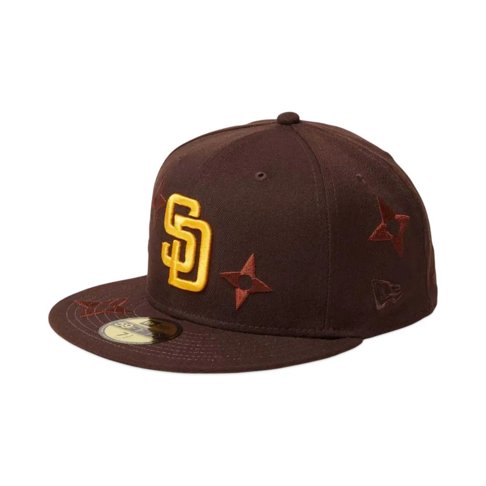 NEW ERA 59Fifty MLB Flower Embroidery San Diego Padres "Burntwood"