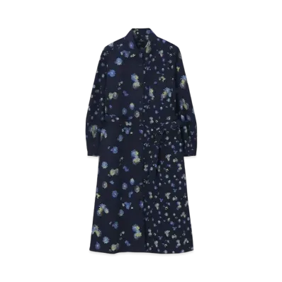 Paul Smith Womens Chamomile Floral Mix Dress "Navy"