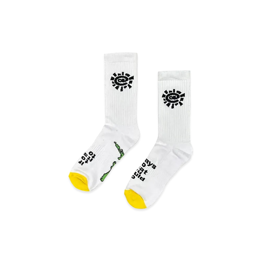 ALWAYTH Black Sun Sock "White"