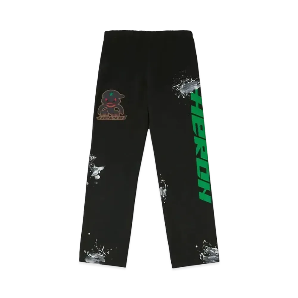 HERON PRESTON HP Monster Brush OS Sweatpant "Black/Light Green"