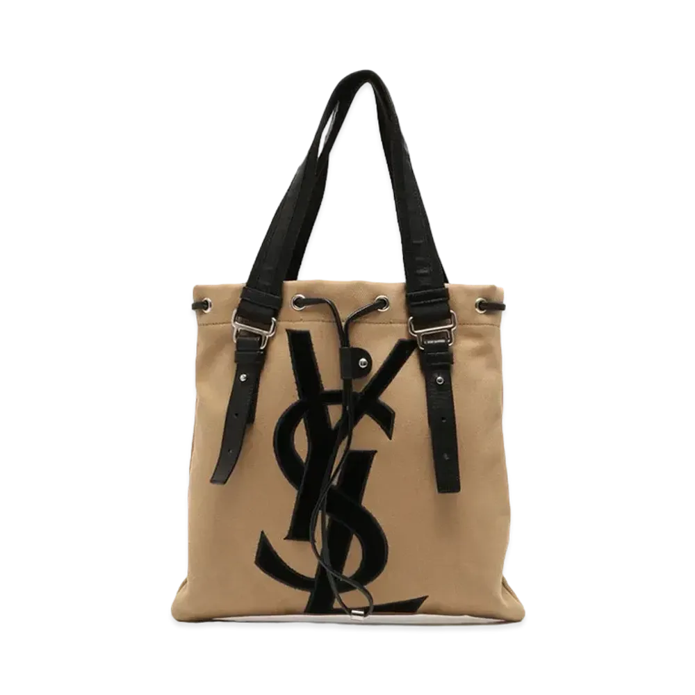 Saint Laurent Kahala Canvas Tote Bag "Beige"