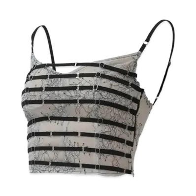 THEREDTHREAD S Flower Taped Camisole "White"