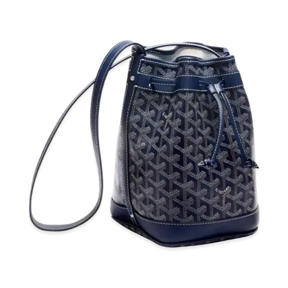 Goyard Petit Flot Bucket Bag "Navy"